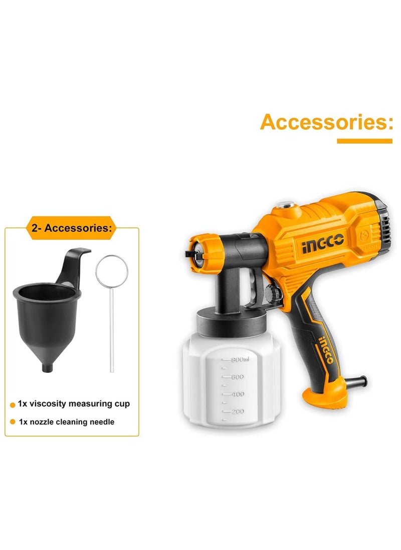INGCO INGCO Lithium-Ion Electric Spray Gun – Adjustable Pressure, Lightweight, Ideal for Painting Walls, Furniture, and More  - Image 4