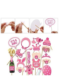 Brain Giggles Brain Giggles Baby Shower for Girls Decoration Kit 56pcs  - Image 3