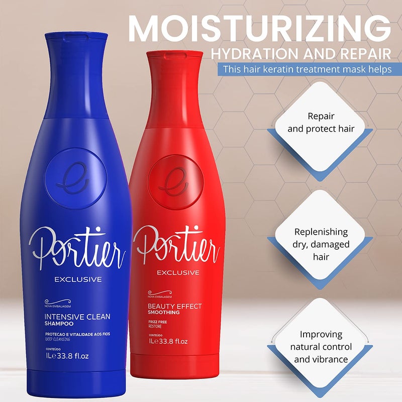 Portier Exclusive Keratin Treatment | Progressive Brush | Smoothing System - 1L - Image 4
