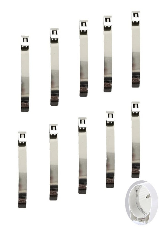 UtySty 10 Pack Cup Dispenser Retainer Spring Replacement Stainless Steel Plate Clips Gripper for Pull Type Water Cooler Cup Holder Wall Mounted Cone Cup Dispensers Disposable Paper Plastic Cups - Image 1