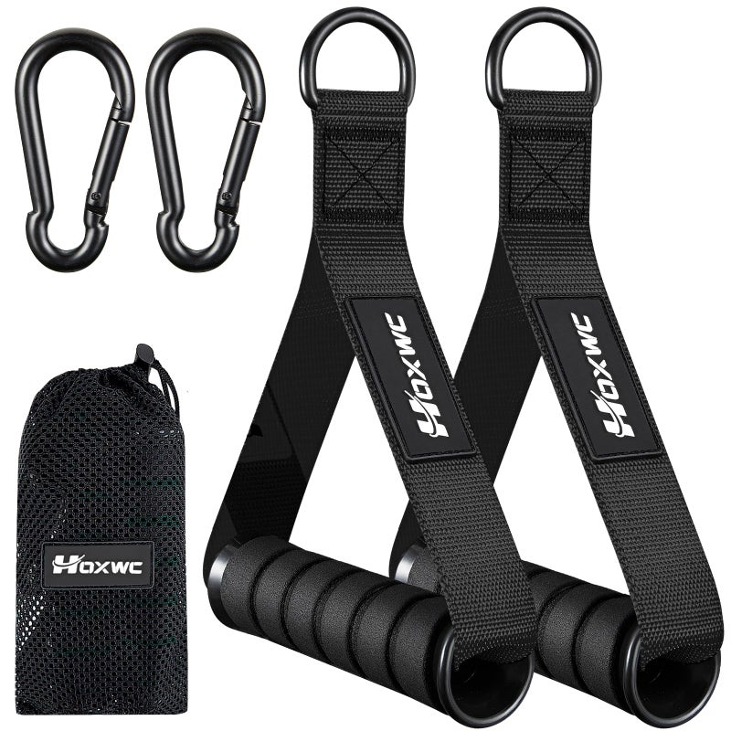 HOXWC Cable Machine Handles Replacement Gym Equipment Heavy Duty Exercise Handle for Pulldowns Chest flys Shoulder Exercises Strength Trainer tricep Workouts Home Gym Cable Attachments - Image 2