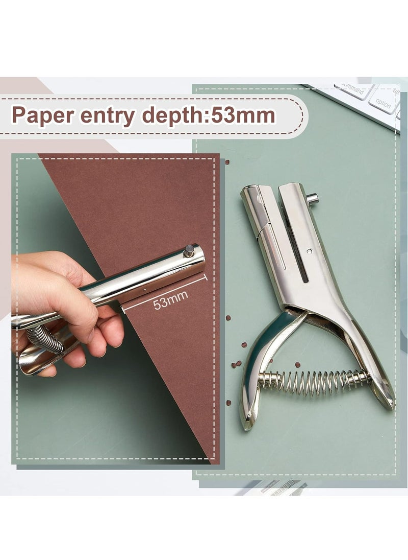 Oasisgalore - Portable Handheld Hole Punch Paper Paper Fits Paper, Business Cards, PVC Bank Cards(1/4" Hole) - Image 1
