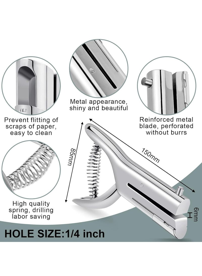 Oasisgalore - Portable Handheld Hole Punch Paper Paper Fits Paper, Business Cards, PVC Bank Cards(1/4" Hole) - Image 1