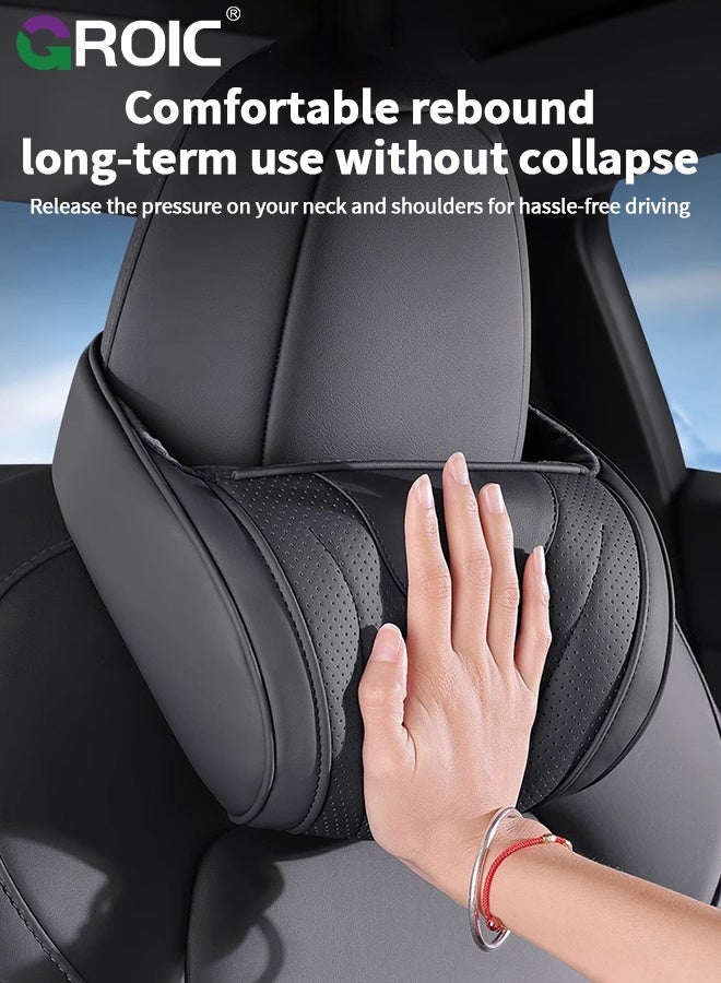 GROIC Car Headrest Pillow for Neck Support, 100% Memory Foam Car Neck Pillow for Pain Relief While Driving - Image 2