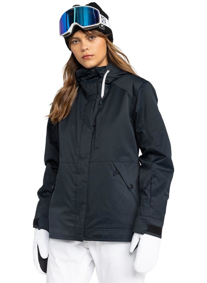 Roxy Women's Standard Billie 10K Waterproof Snow Jacket, Tailored Fit, PFAS-Free, Insulated, Anthracite - Image 1