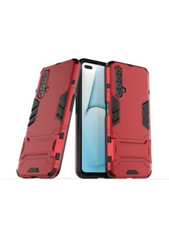 HuHa Case Cover For Realme X50 5G PC + TPU Shockproof Protective Case with Holder Red 