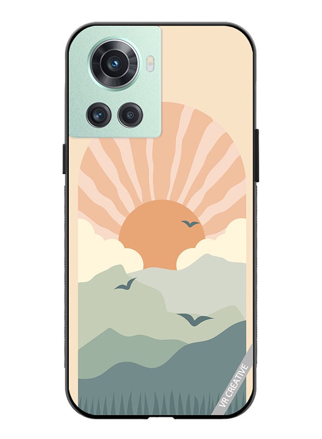 VR CREATIVE Protective Case Cover For OnePlus 10R Abstract Landscape Design Multicolour - Image 1