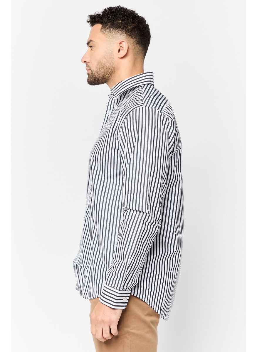 ESPRIT Men Regular Fit Stripe Long Sleeve Casual Shirt, Multicolor  - Image 2