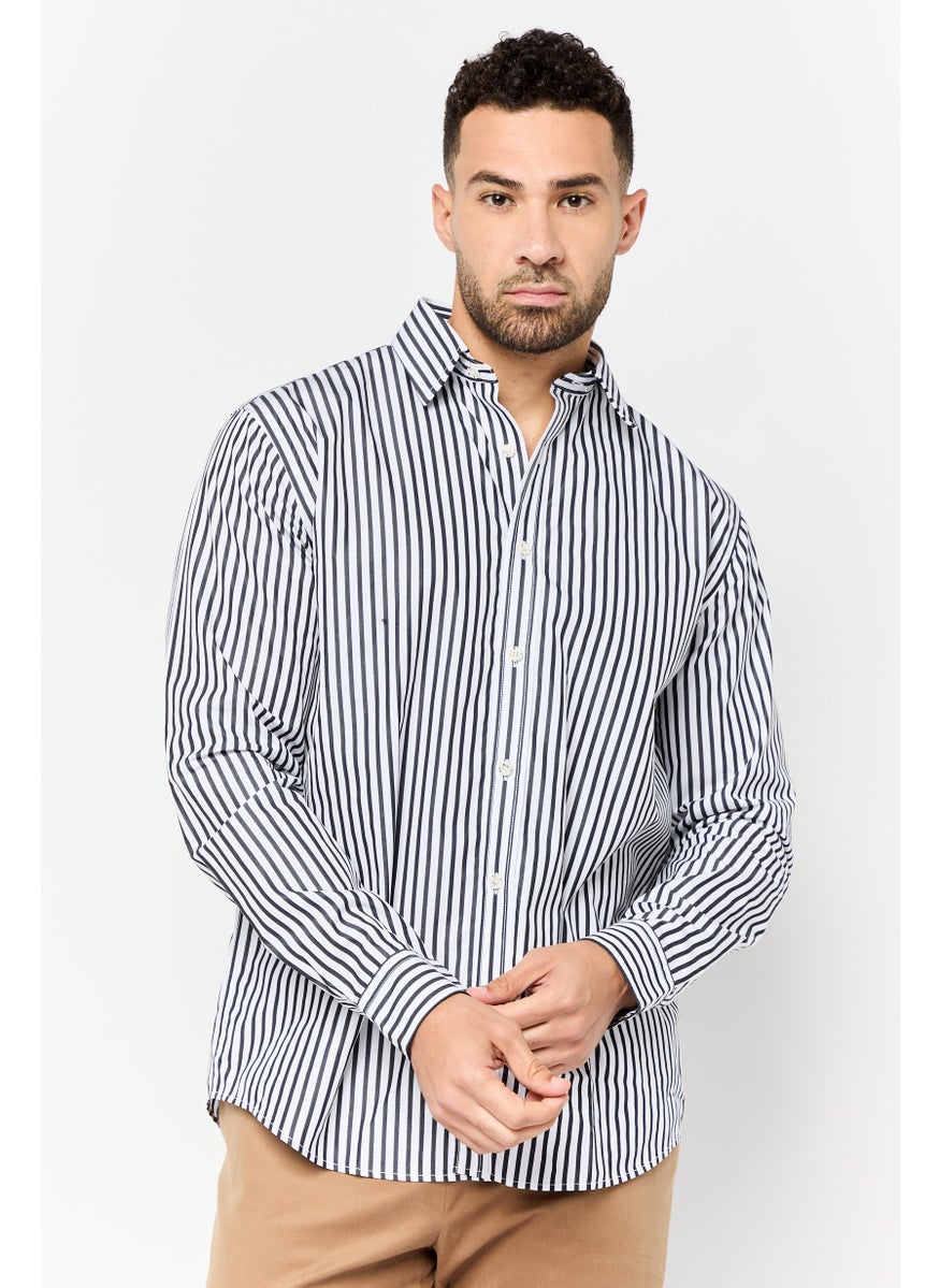 ESPRIT Men Regular Fit Stripe Long Sleeve Casual Shirt, Multicolor  - Image 1