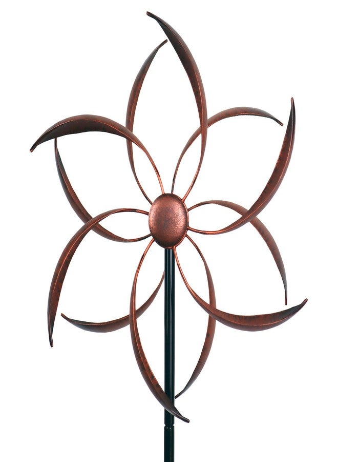 LERFUGI Wind Spinner Outdoor Copper Metal Garden Wind Spinners with Dual Kinetic Spinning Blades for Yard Lawn and Patio Decor 63x13 Inches - Image 1