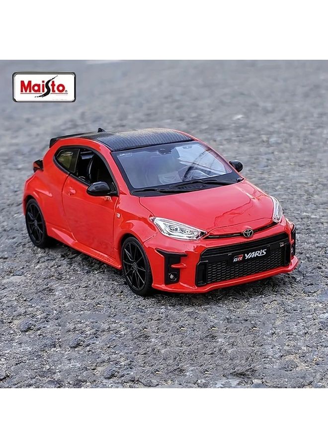 Maisto 1 24 Toyota GR Yaris 2021 White Collectible Model Car Wind Powered Zinc Alloy - Image 5