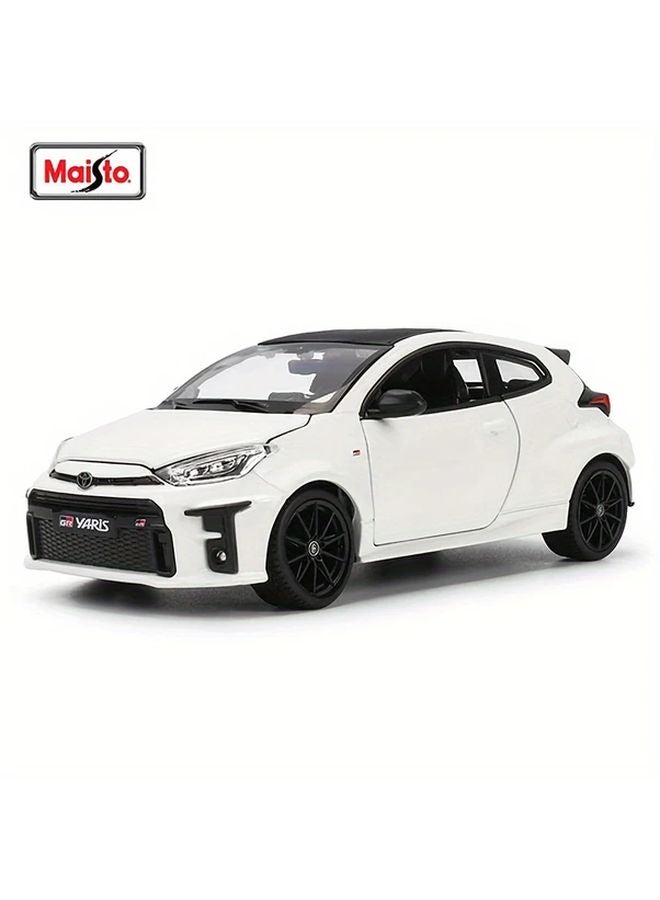Maisto 1 24 Toyota GR Yaris 2021 White Collectible Model Car Wind Powered Zinc Alloy - Image 1