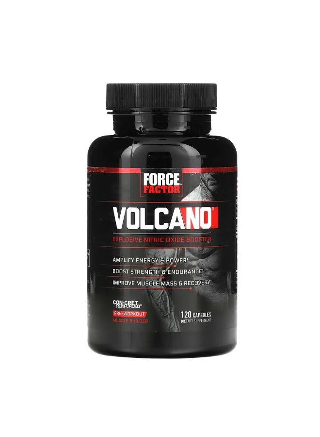 Force Factor Volcano Explosive Nitric Oxide Booster 120 Capsules - Image 1