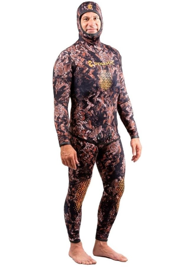 DYNAMICNORD - DYNAMIC NORD SFS-5 FREE DIVE SUIT 5MM HOODED JACKET + PANT CAMO/BROWN - Image 1