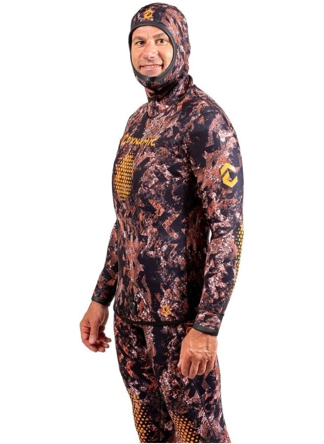 DYNAMICNORD - DYNAMIC NORD SFS-5 FREE DIVE SUIT 5MM HOODED JACKET + PANT CAMO/BROWN - Image 1