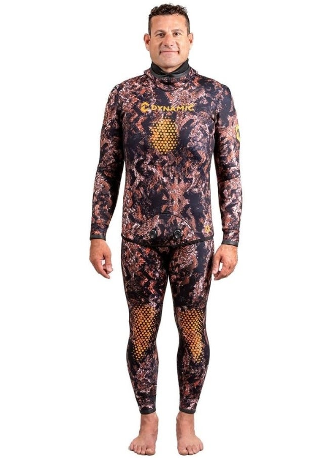 DYNAMICNORD - DYNAMIC NORD SFS-5 FREE DIVE SUIT 5MM HOODED JACKET + PANT CAMO/BROWN - Image 1