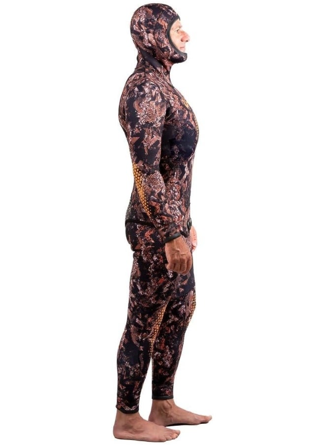 DYNAMICNORD - DYNAMIC NORD SFS-5 FREE DIVE SUIT 5MM HOODED JACKET + PANT CAMO/BROWN - Image 1