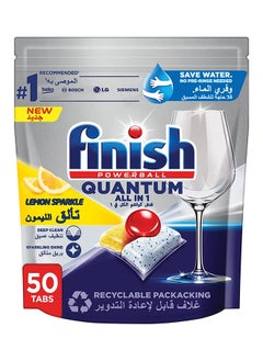 Finish Powerball Quantum All In 1 Dishwashe Lemon Sparkle  - Image 1