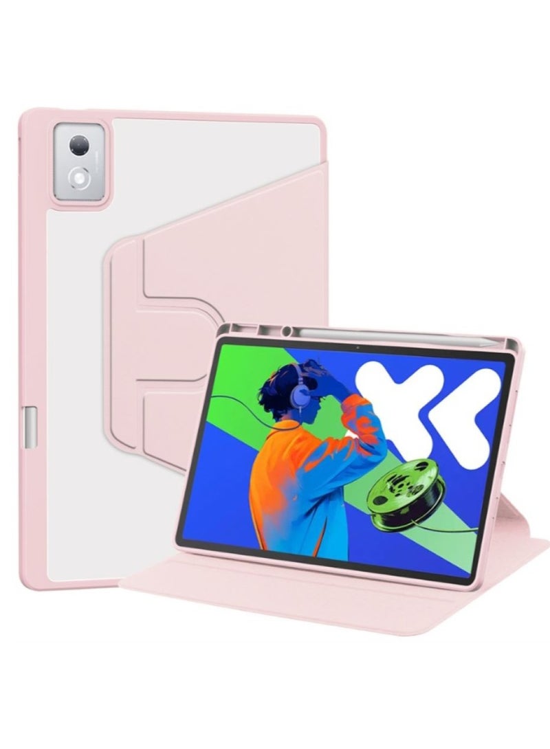Case for  HUAWEI Matepad SE 11 inch,Tablet Protective Case With Pen Slot, Acrylic 360 ° Rotating Design, Automatic Wake-up/sleep, Soft Leather,Pink - Image 1