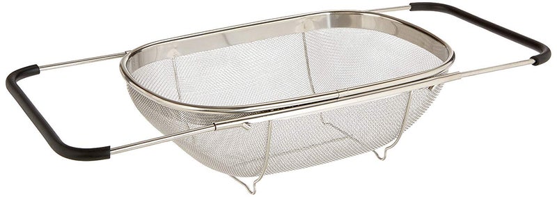 Heavy Duty Stainless Steel ColanderStrainer Adjustable handles High Quality Mesh 134 x 93