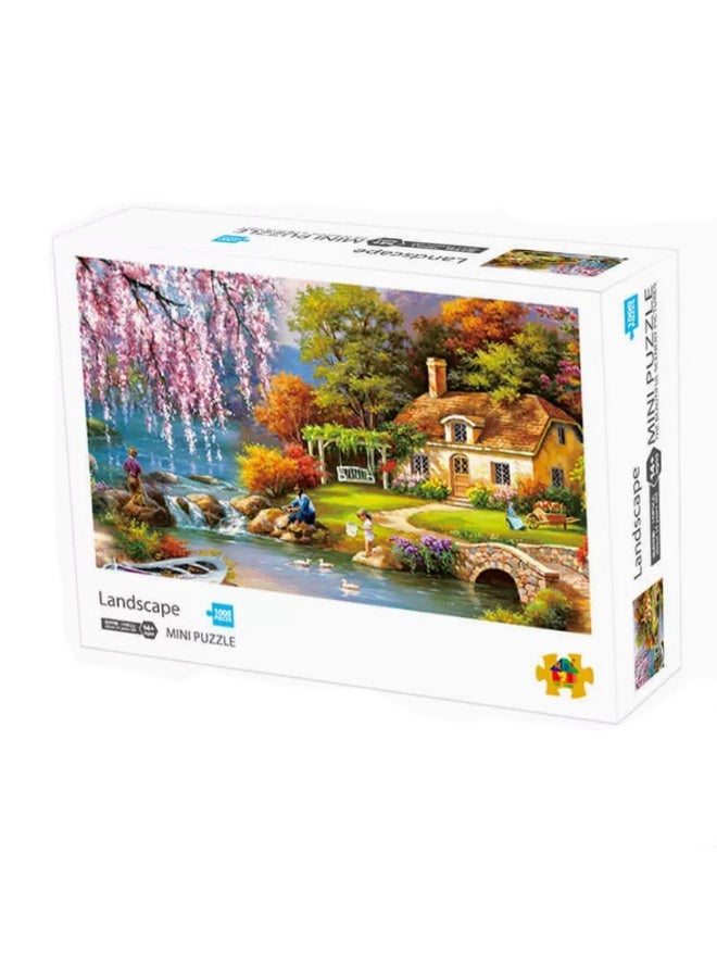 1000pcs الكبار لغز الألغاز العائلات التفاعل بين الوالدين والطفل لعب تعزيز الدماغ تحف التحدي والتعليمي لغز للأطفال - Image 1