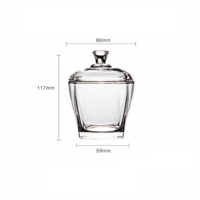 wfljl Glass Sugar Bowl with Lid - 8oz/240ml Airtight Candy Dish | Elegant Kitchen Countertop Storage for Sugar, Sweets, Snacks & Coffee Pods, Clear Glass Container for Pantry, Dining Table Decor - Image 2