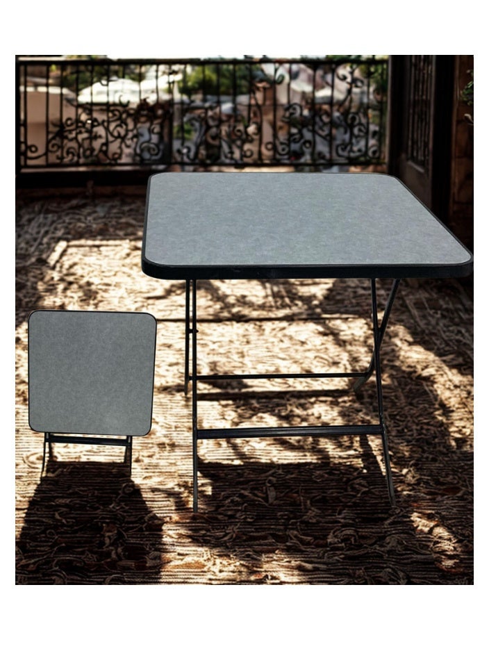 SMART HOME Square Folding Dining Table - Foldable Café Table with Fiber Top - 80 x 80 cm - Elegant and Sturdy Design - Side Table for Home, Kitchen, Cafés, or Outdoor Seating  - Image 3
