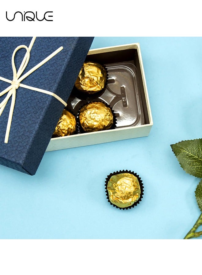 Unique Foil Candy Wrappers, 300 Pieces 3.1*3.1 inches Golden Aluminium Foil Candy Wrappers Square Chocolate Molds Sugar Tin Foil Wrappers for DIY Candy Chocolate Packaging by Party Wedding Birthday - Image 5