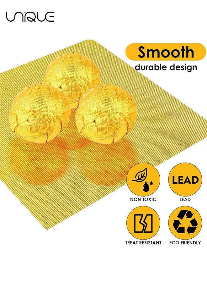 Unique Foil Candy Wrappers, 300 Pieces 3.1*3.1 inches Golden Aluminium Foil Candy Wrappers Square Chocolate Molds Sugar Tin Foil Wrappers for DIY Candy Chocolate Packaging by Party Wedding Birthday - Image 4
