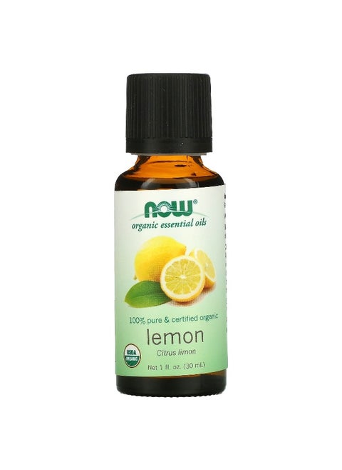 NOW Foods, Organic Essential Oils, Lemon, 1 fl oz (30 ml)