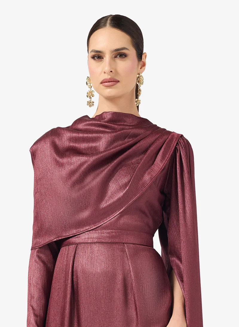 Khizana  Drapped Dress With Trail for Women | Best Price UAE