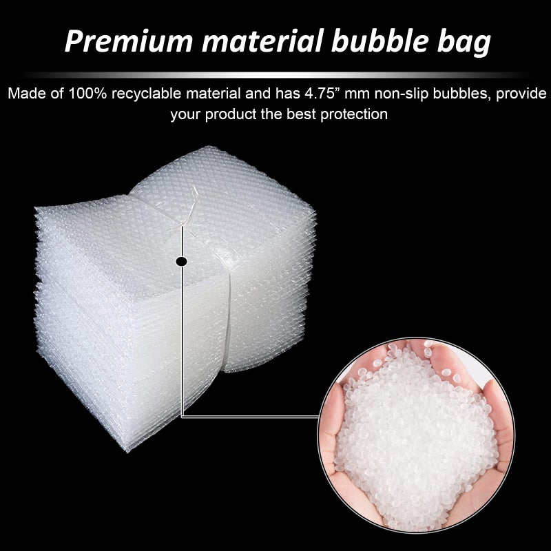High-PQ Bubble Pouches Wrap, Clear Not Self-Seal Bubble Out Bags with Double Walled Cushioning, Ideal for Packing, Shipping, Storage, Moving (50PCS-8x10Inches) - Image 3