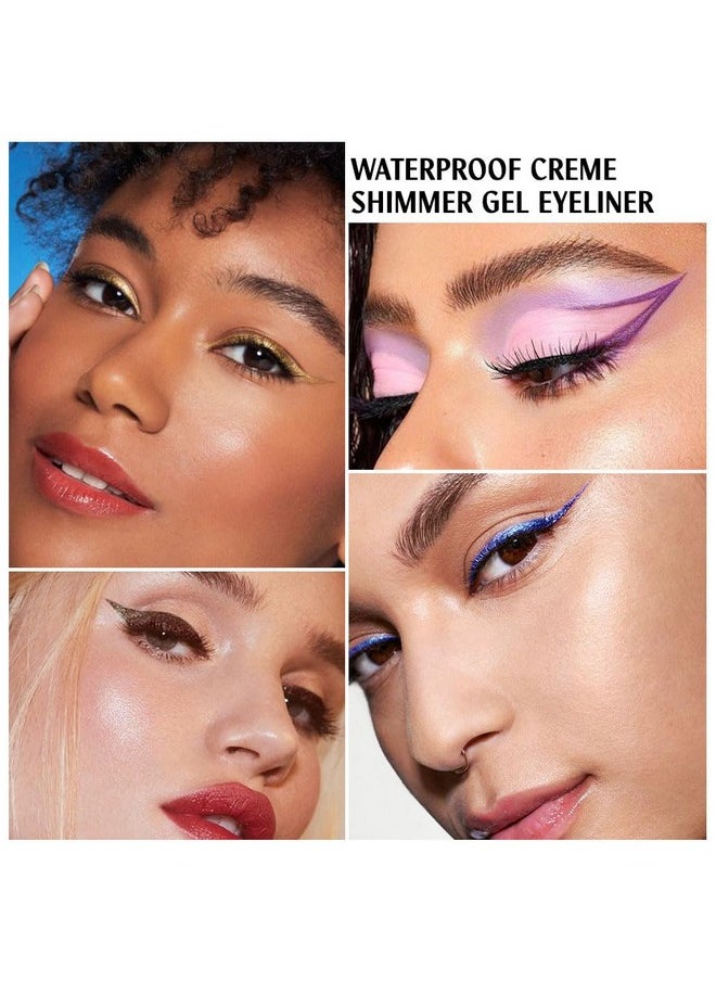evpct - 12Pcs Colored Glitter Shimmery Shimmer Gel Eyeliner Pencils Set For Women, Green Blue White Black Purple Eyeliner Waterline Waterproof Lapiz De Ojos Delineador De Ojos Contra El Agua Eye Makeup - Image 1