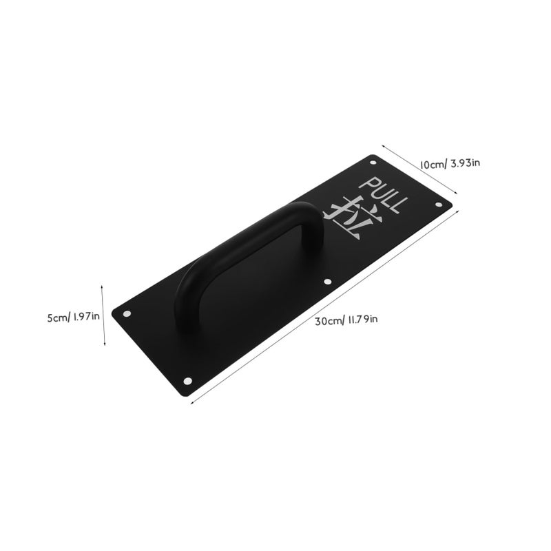 Black Handle Push Pull Door Hardware for Interior and Exterior Doors Sleek Design - Image 3