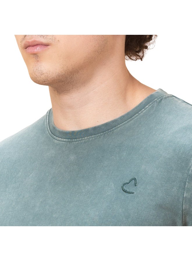 Being Human تي شيرت رجالي بأكمام قصيرة و ياقة دائرية باللون الأخضر الداكن - Image 5