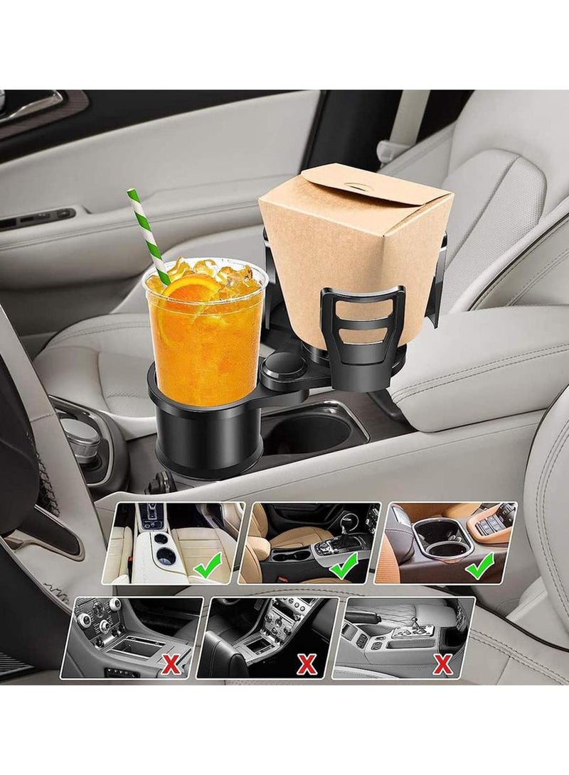 GGOOT Auto Cup Holder Extender - Dual Car Cup Holders Expander - Auto Cup Expander Phone Holder Compatible With Large Bottles Mugs - Image 3