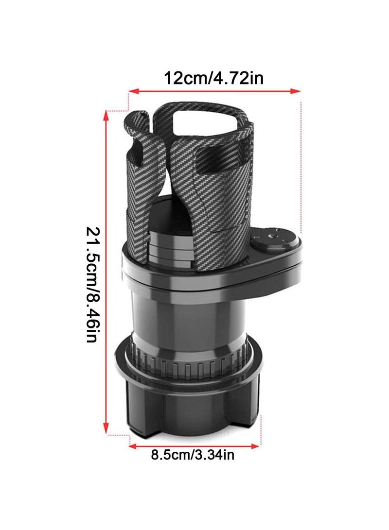 GGOOT Auto Cup Holder Extender - Dual Car Cup Holders Expander - Auto Cup Expander Phone Holder Compatible With Large Bottles Mugs - Image 4