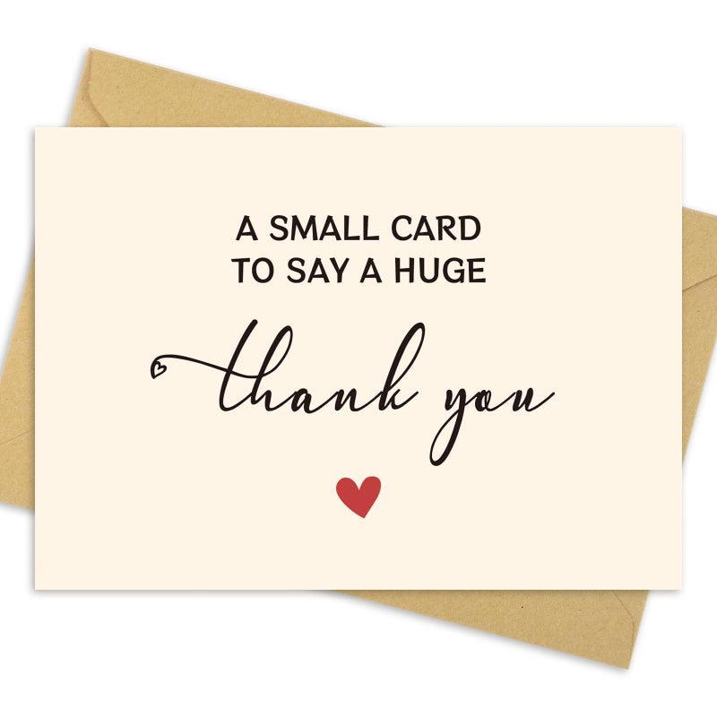 JIXZEN 25 Pack 350GSM, Thank You Cards with Envelopes & Matching Stickers, Thank You Notes for Wedding, Business, Baby Shower, Small Business, Funeral, Graduation - Image 1