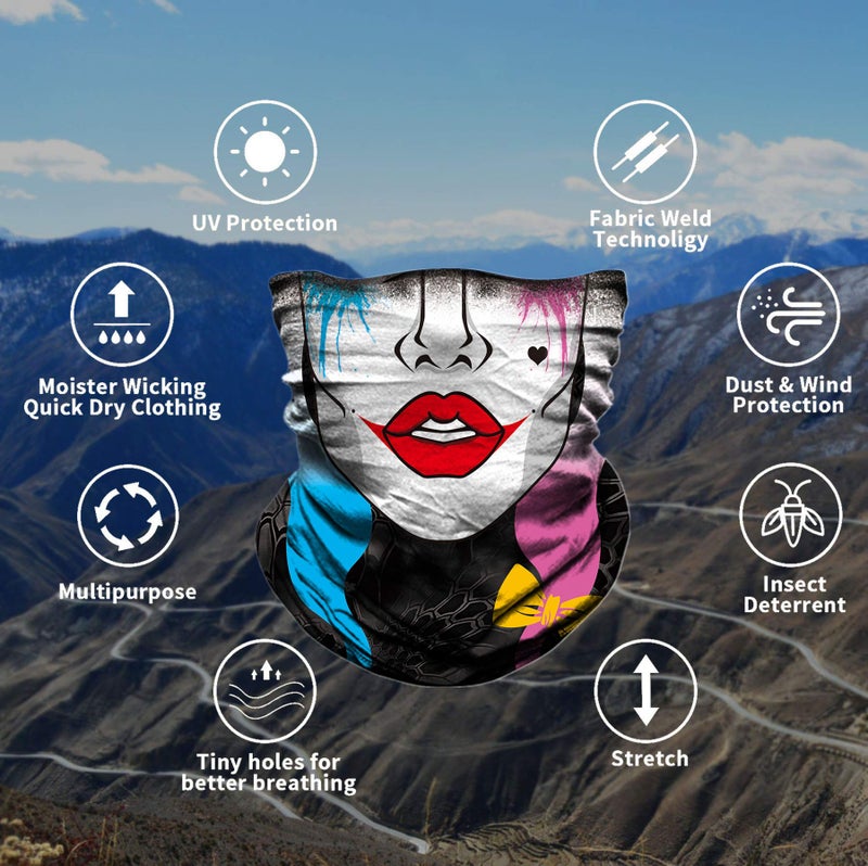 TERNNK 3D Neck Gaiter Shield Scarf Bandana Face Mask Seamless UV Protection for Motorcycle Cycling Riding Running Fishing Hiking Camping Kayaking - Image 2