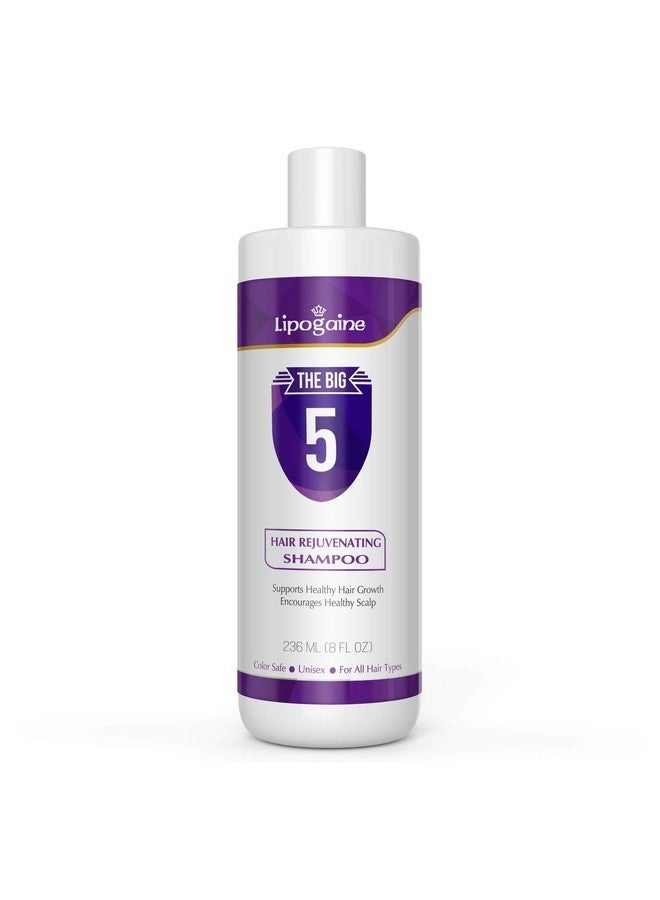 Lipogaine Big 5 Hair Stimulating All Natural Shampoo for Hair Thinning & Breakage (purple) (16oz) - Image 1