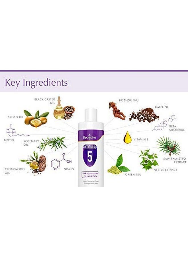 Lipogaine Big 5 Hair Stimulating All Natural Shampoo for Hair Thinning & Breakage (purple) (16oz) - Image 3