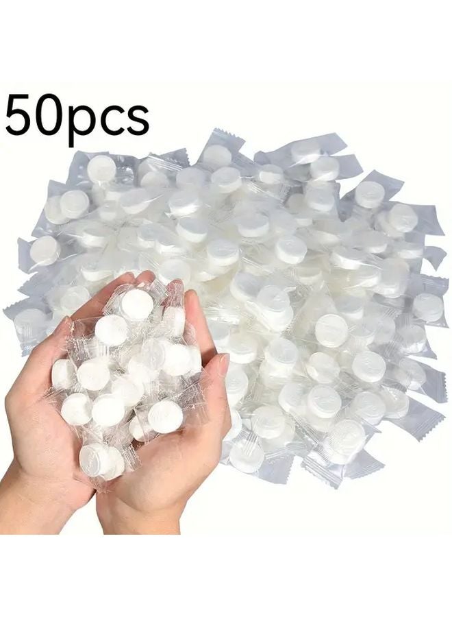 50pcs Compressed Towel Tablets For Travel Camping Gym Portable Soft Wipes - Image 3