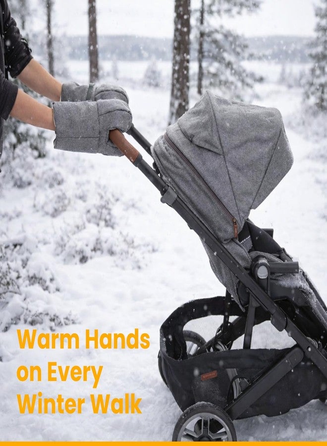 قفازات شتوية لعربة الأطفال، طقم من قطعتين، متوافقة مع عربات UPPAbaby Vista و Cruz و RumbleSeat و Ridge و Minu (الإصدارين 2 و 3)، مقاومة للماء، فائقة النعومة، مقاس عالمي - Image 4