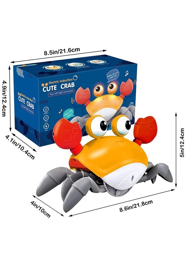 We Happy Cute Crawling Crab Toy With Light And Sound Electric Induction Avoid Obstacles For Kids Rechargeable And Safe  - Image 3