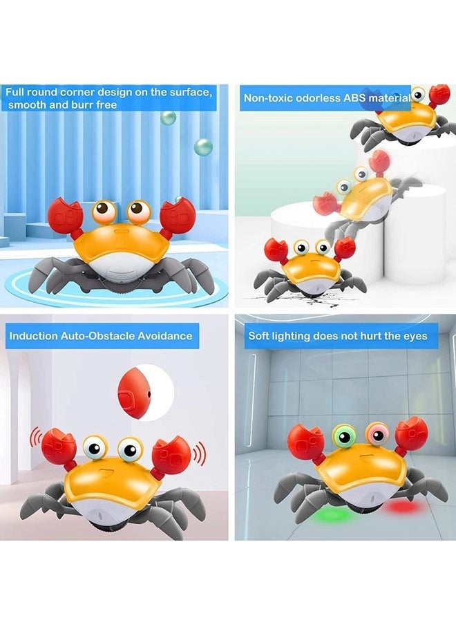 We Happy Cute Crawling Crab Toy With Light And Sound Electric Induction Avoid Obstacles For Kids Rechargeable And Safe  - Image 4