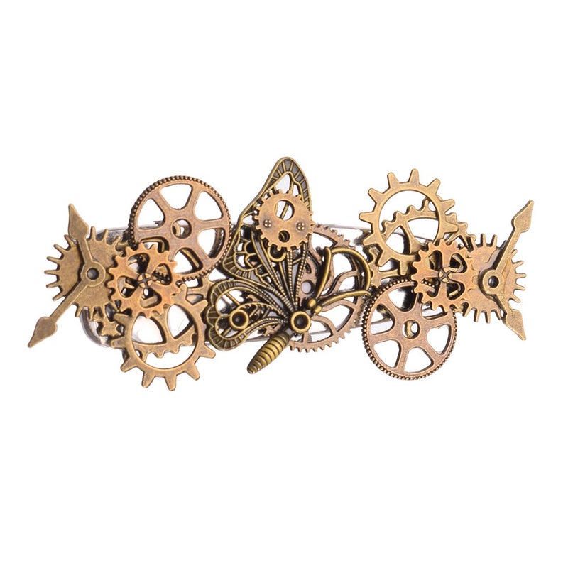 BLESSUME BLESSUME Vintage Steampunk Hair Clip Punk Gothic Headwear Style 5