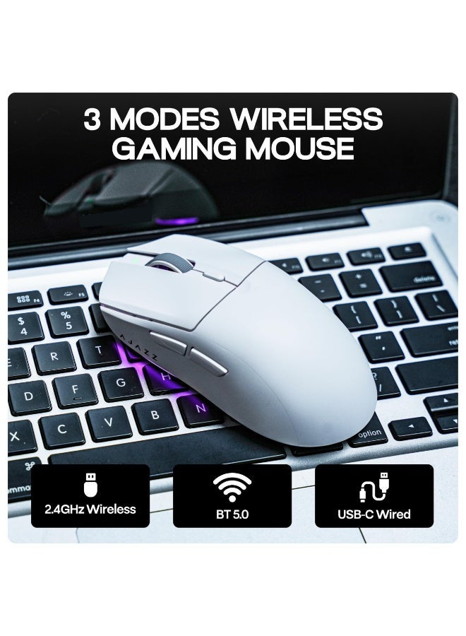 A-jazz AJ139 V2 MC Wireless Gaming Mouse, RGB Charging Dock, PAW3311 Sensor, Lightweight Design, 22,000 DPI, Three Connection Modes (Bluetooth/2.4 GHz/Wired), 5 Programmable Buttons, Compatible with PC/Mac - Black - Image 4