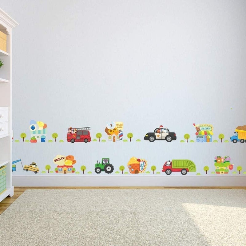 BPA Cartoon Cars Wall Decals for Kids Room - Image 3