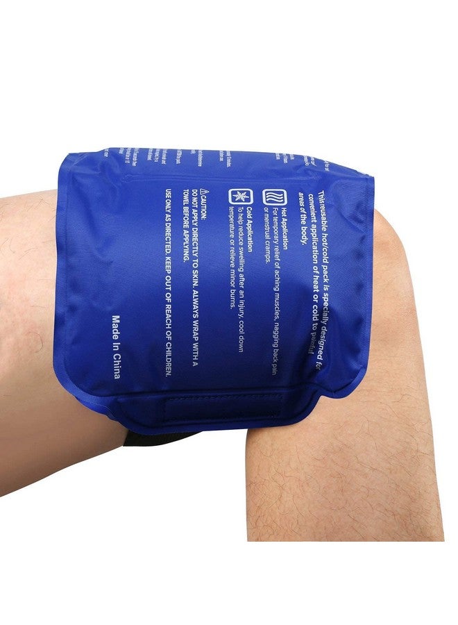 Topinon Reusable Hot and Cold Ice Pack for Pain Relief Gel Bag for Shoulder Ankle Knee with Adjustable Strap - Blue - Image 4