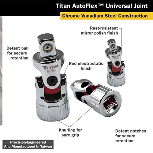 Titan 85505 3-Piece Auto Flex Universal Joint Set - Image 3